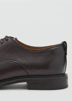 Oxford style leather shoe — Brown 3