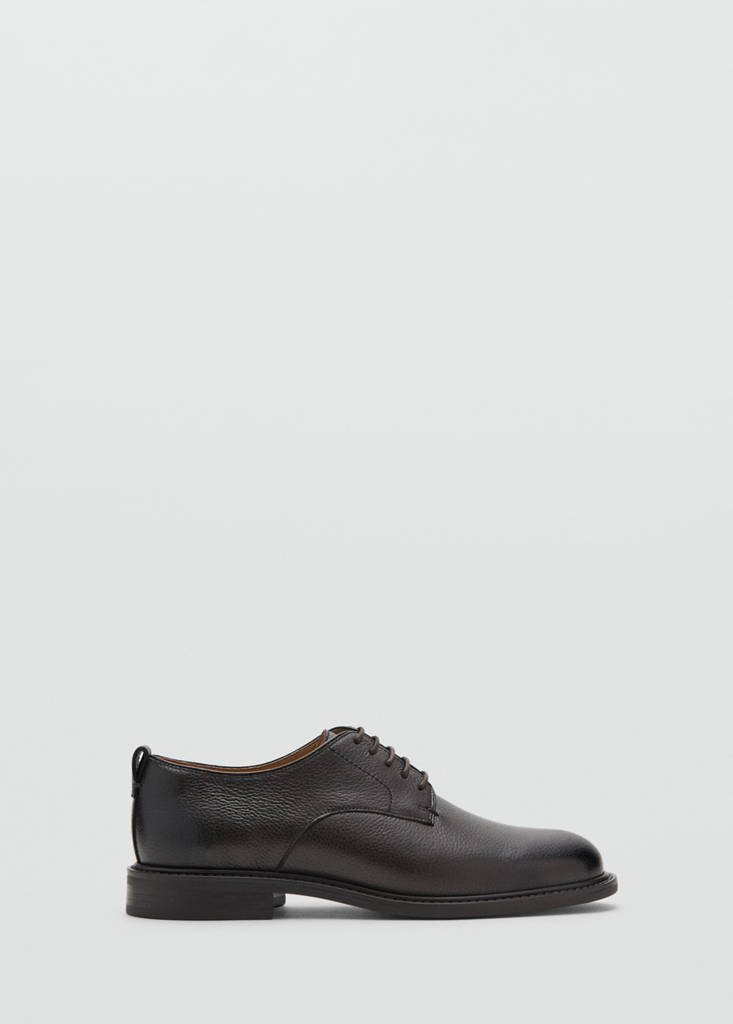 Oxford style leather shoe — Brown