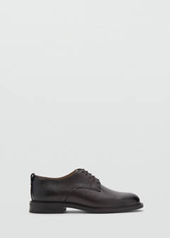 Oxford style leather shoe — Brown 1