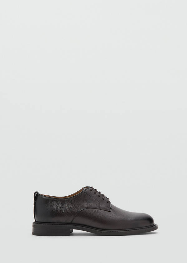 Oxford style leather shoe — Brown