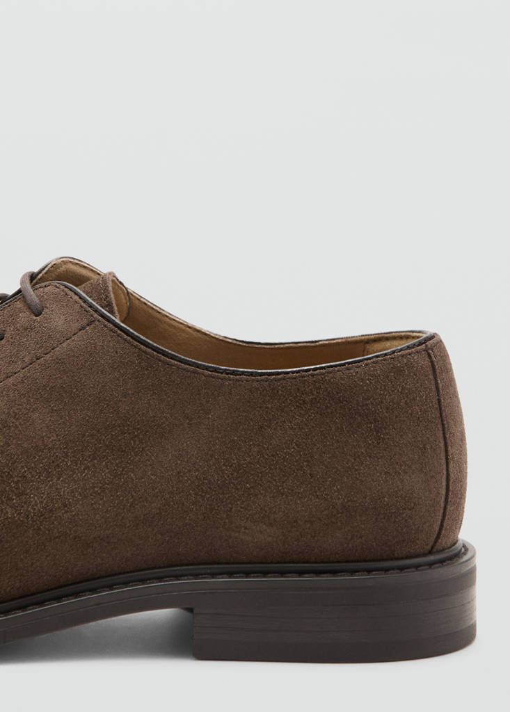Split leather suit shoes — Medium Brown