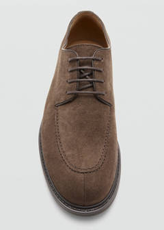 Split leather suit shoes — Medium Brown 4