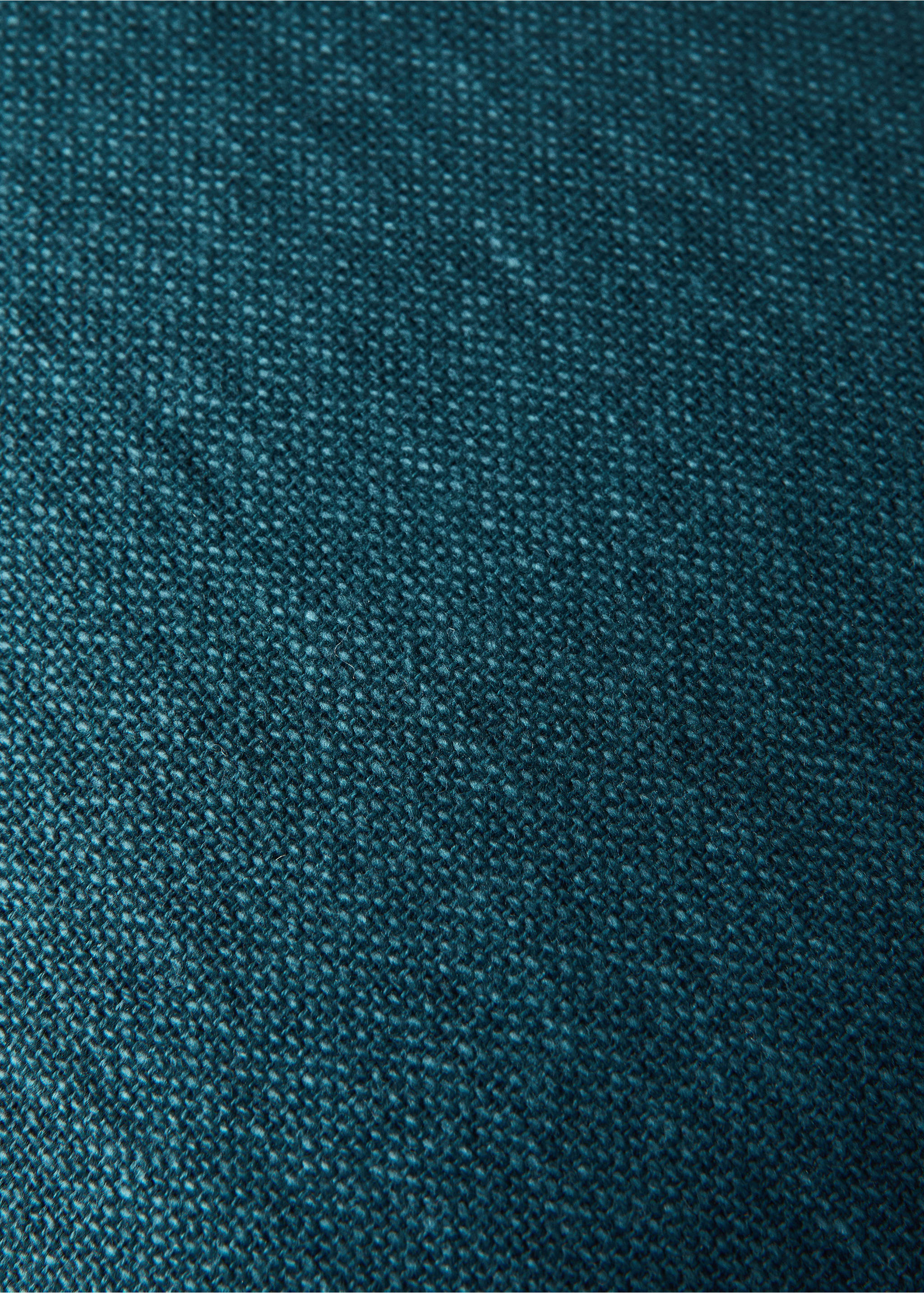 Cotton cushion cover 45x45 cm - Details of the article 3, Petrol Blue. Ref: 37011470-00.
