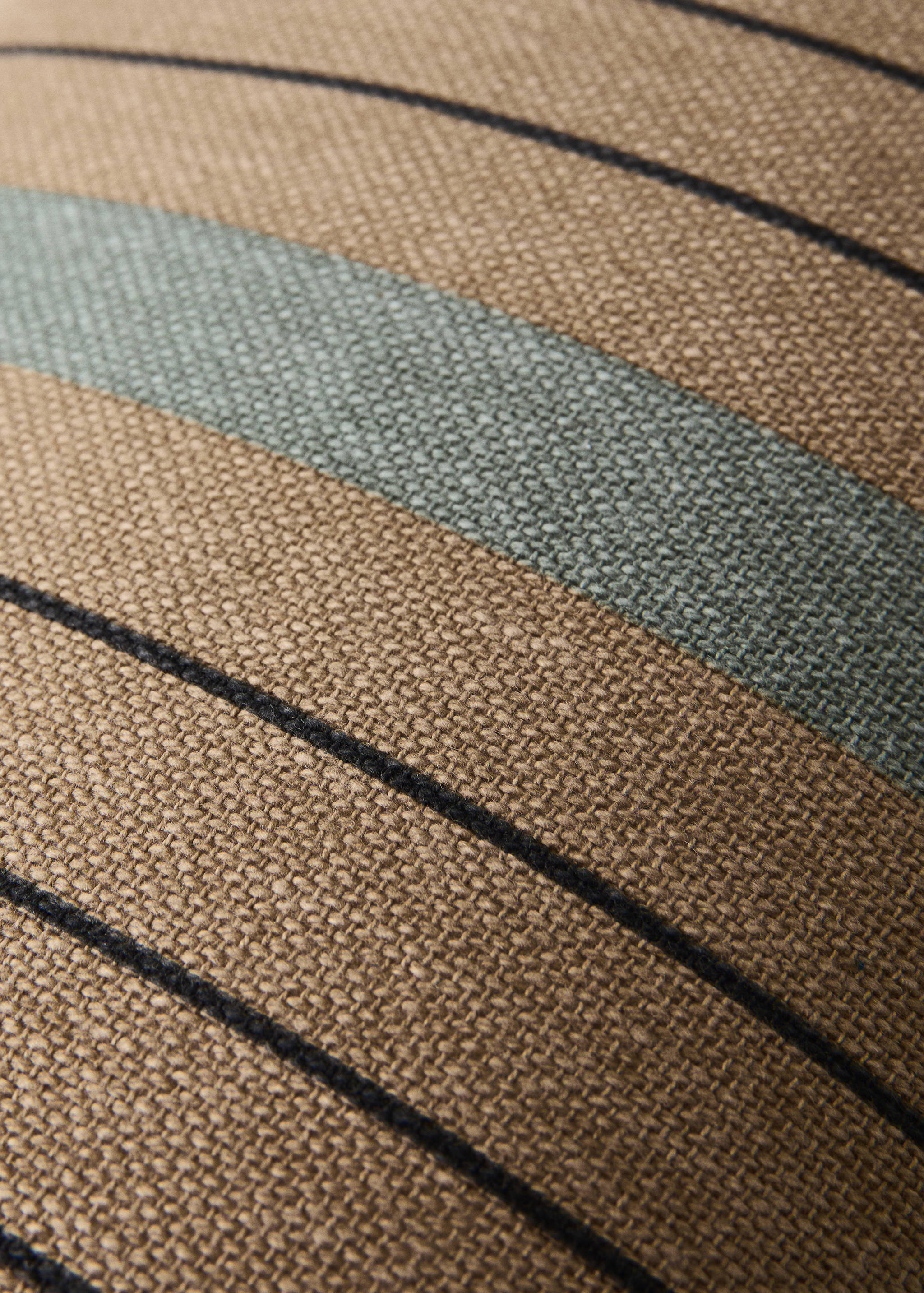 Cotton striped cushion cover 30x50cm - Details of the article 3