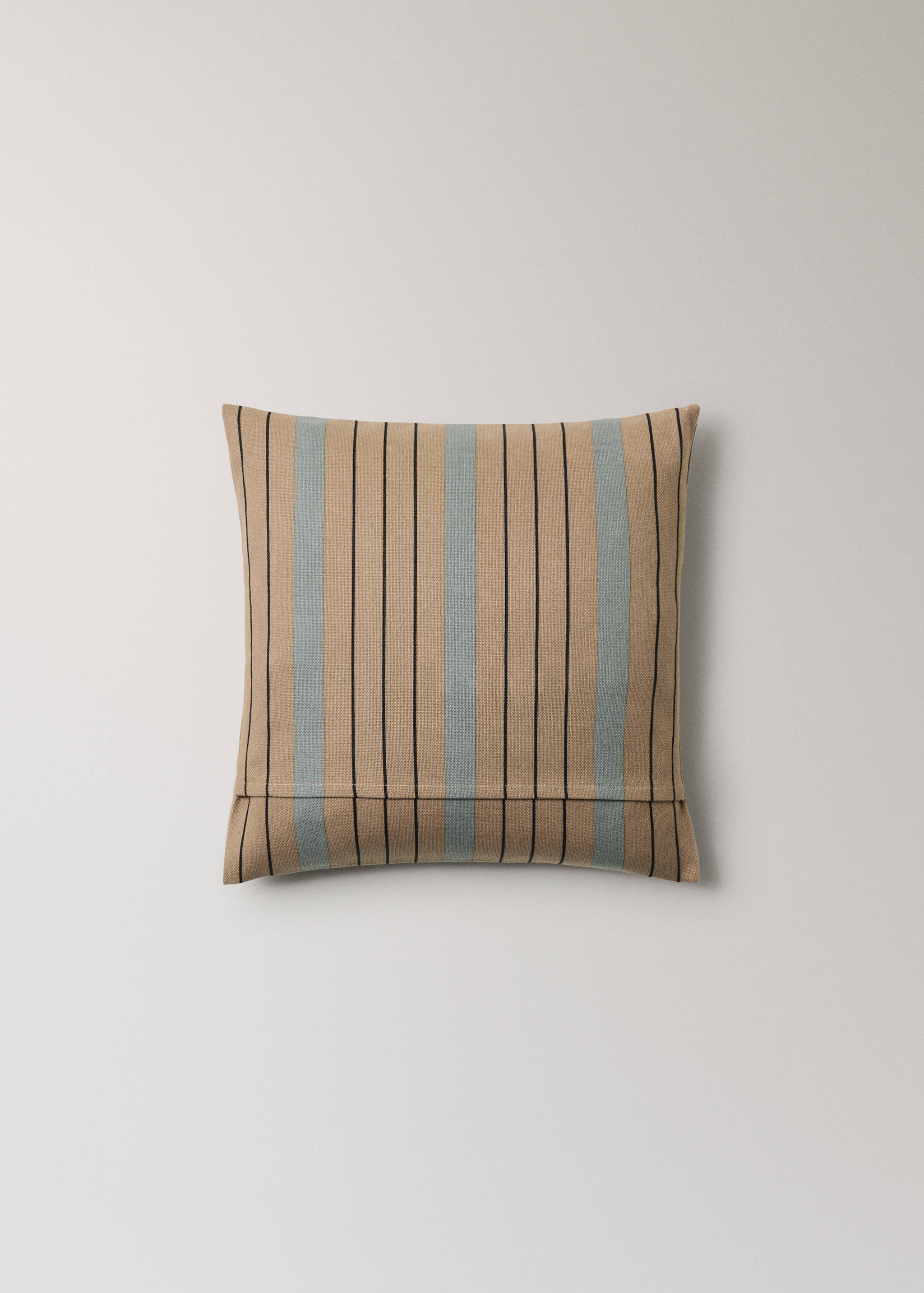 Cotton cushion cover with printed stripes 45x45 cm - Details of the article 4