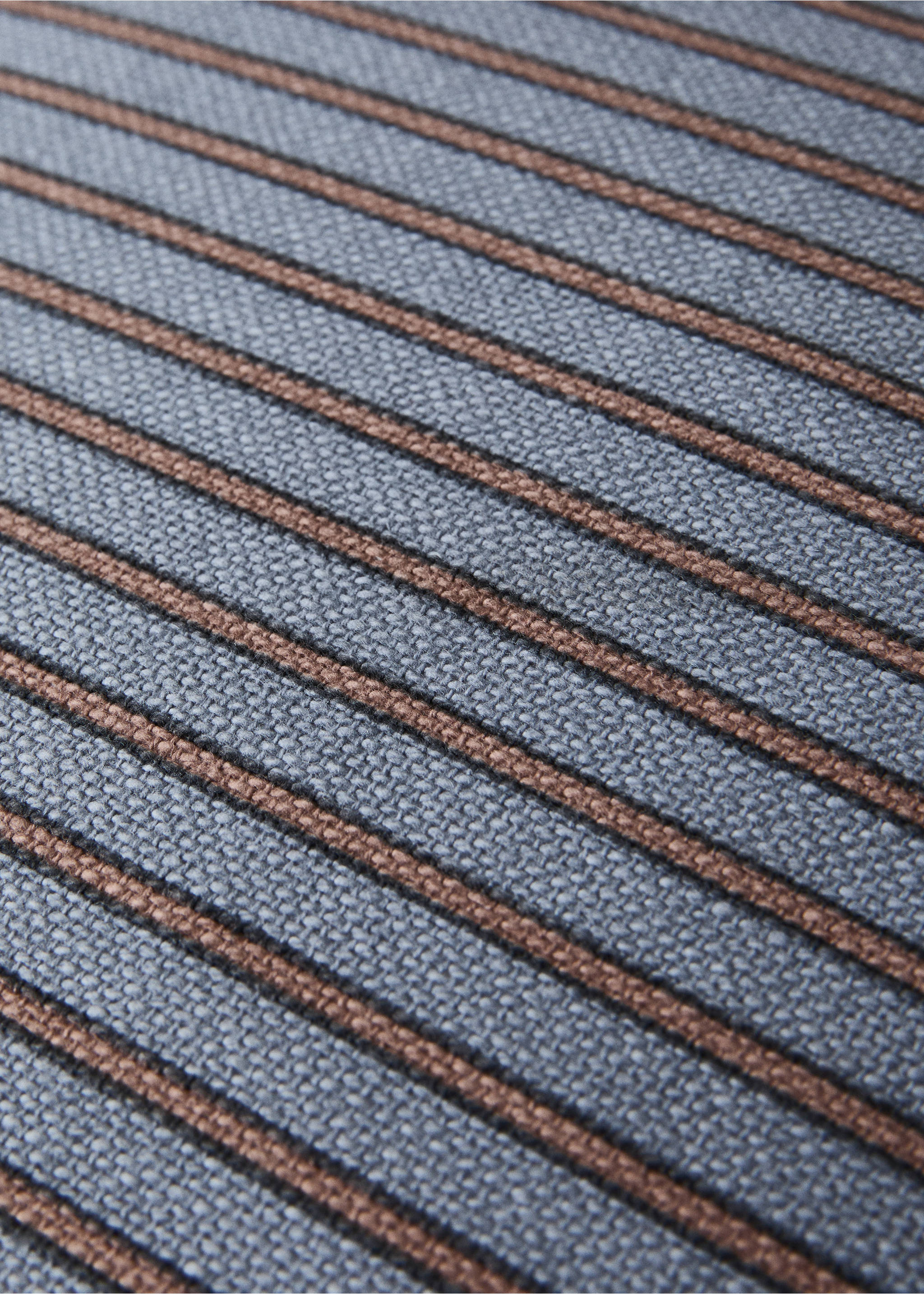 Cotton cushion cover with printed stripes 45x45 cm - Details of the article 3, Aqua Green. Ref: 37011473-00.