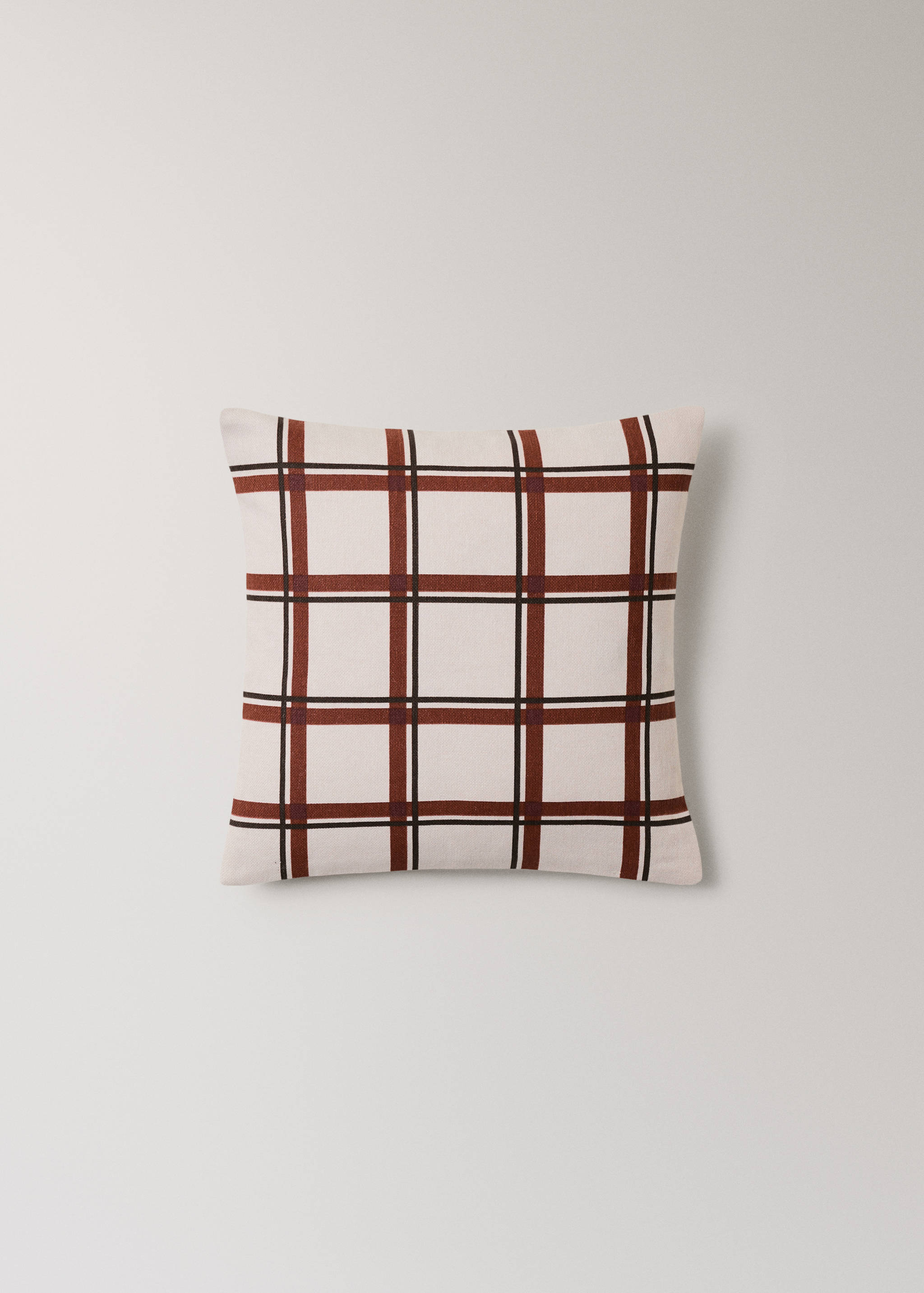 Cotton cushion cover with printed stripes 45x45 cm - Article without model