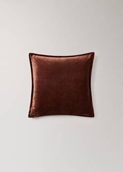 Velvet-effect cushion cover 45x45 cm — Russet 5