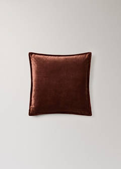 Velvet-effect cushion cover 45x45 cm — Russet 6