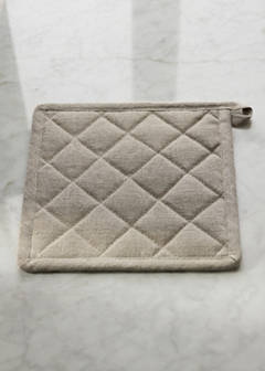 Washed linen oven mitt — Light/Pastel Brown 1