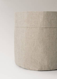 Washed linen Panama basket — Light/Pastel Brown 3