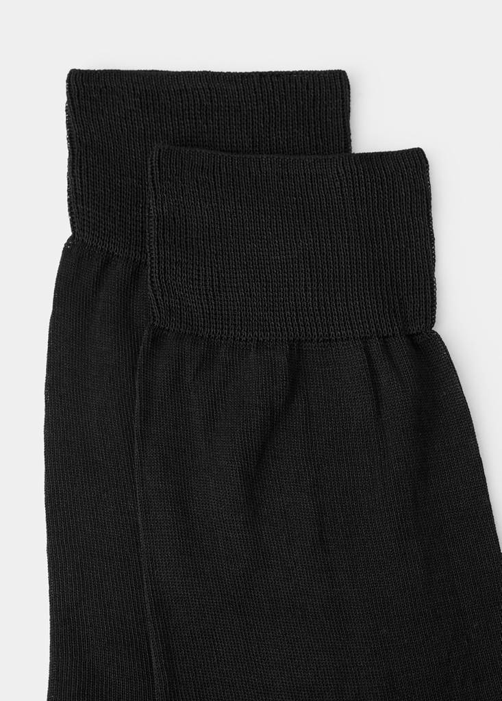 Pack of 2 long cotton socks — Black