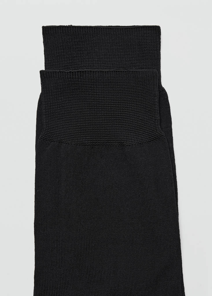 Pack of 2 long cotton socks — Black