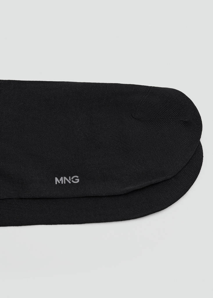 Pack of 2 long cotton socks — Black