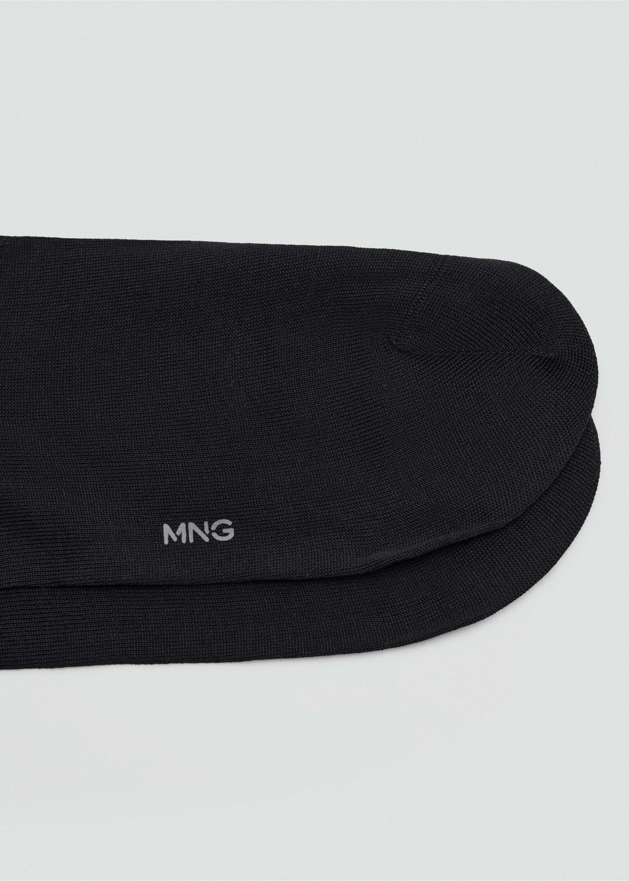 2er-Pack lange Baumwollsocken - Detail des Artikels 0, Schwarz. Ref: 37011481-00.