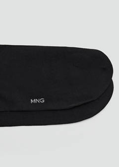 Pack of 2 long cotton socks — Black 4
