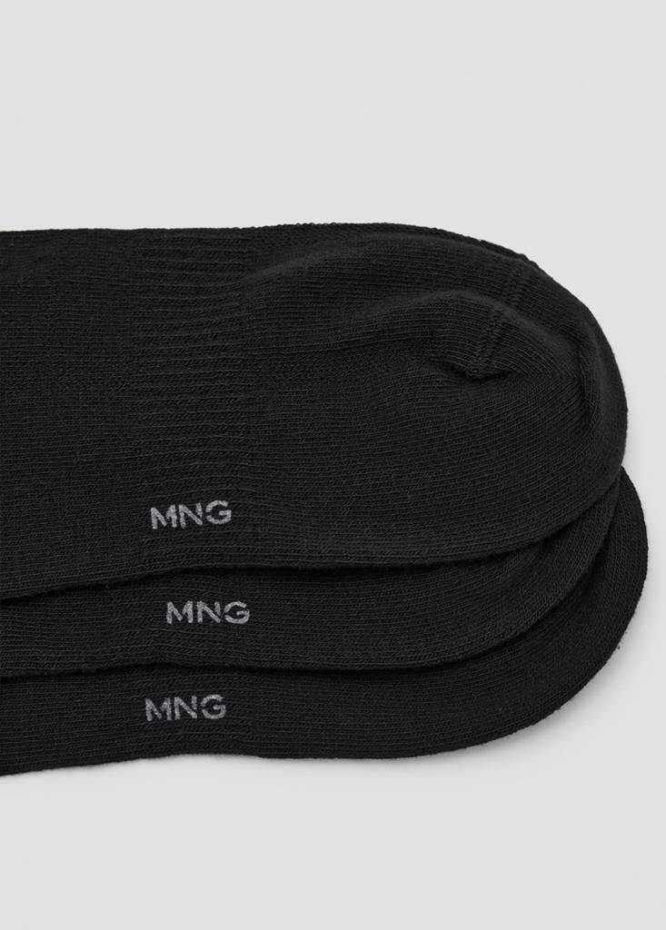 Pack of 3 cotton socks — Black