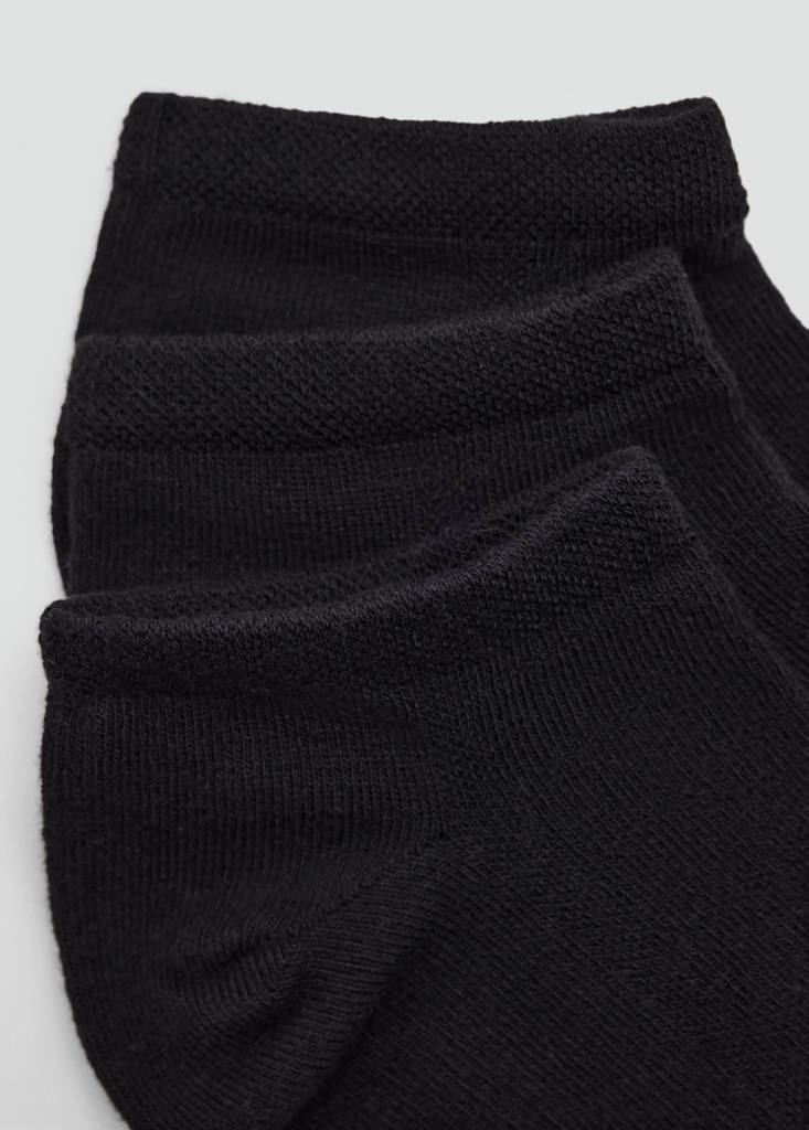 Pack of 3 cotton socks — Black
