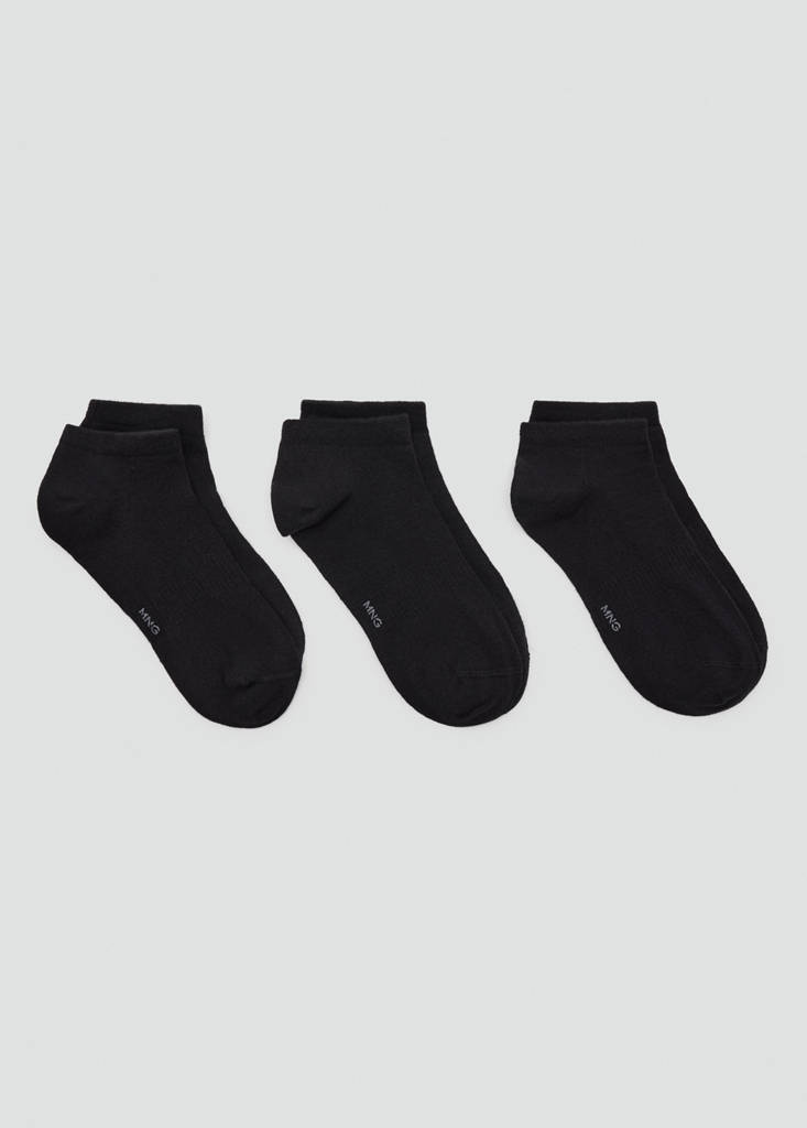 Pack of 3 cotton socks — Black
