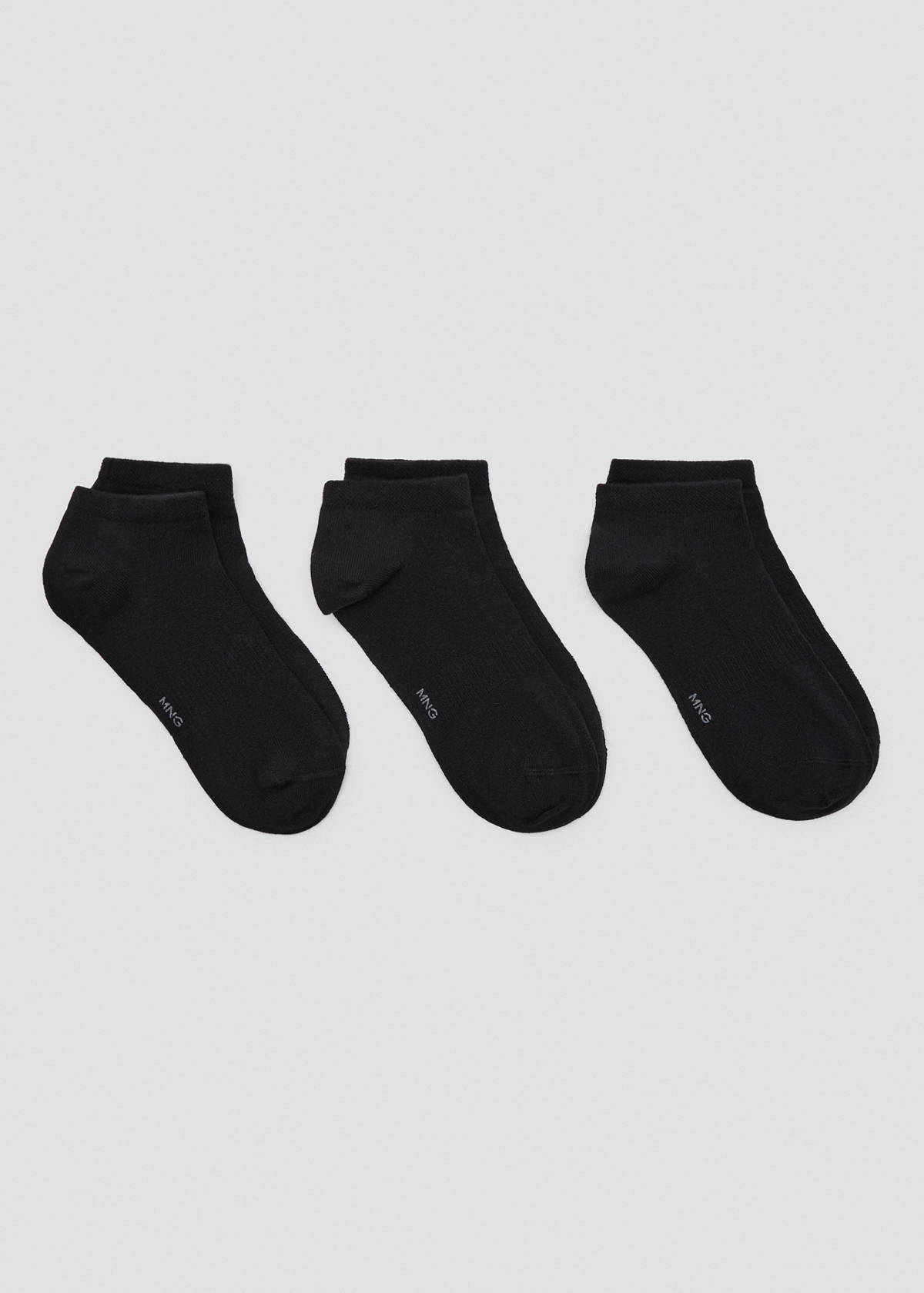 Pack of 3 cotton socks — Black