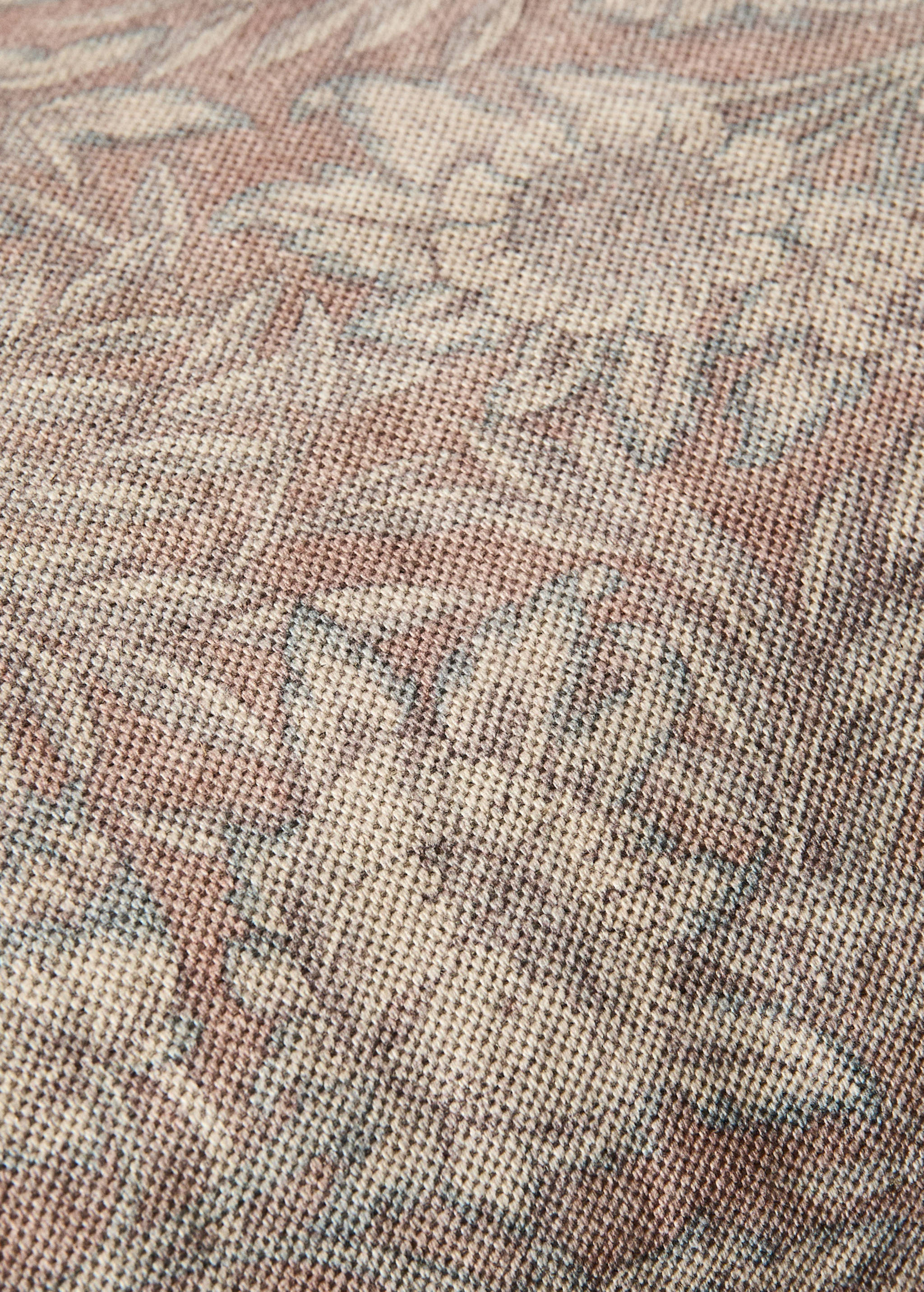 Housse de coussin en coton et lin imprimé fleuri 40 x 60 cm - Détail de l'article 3