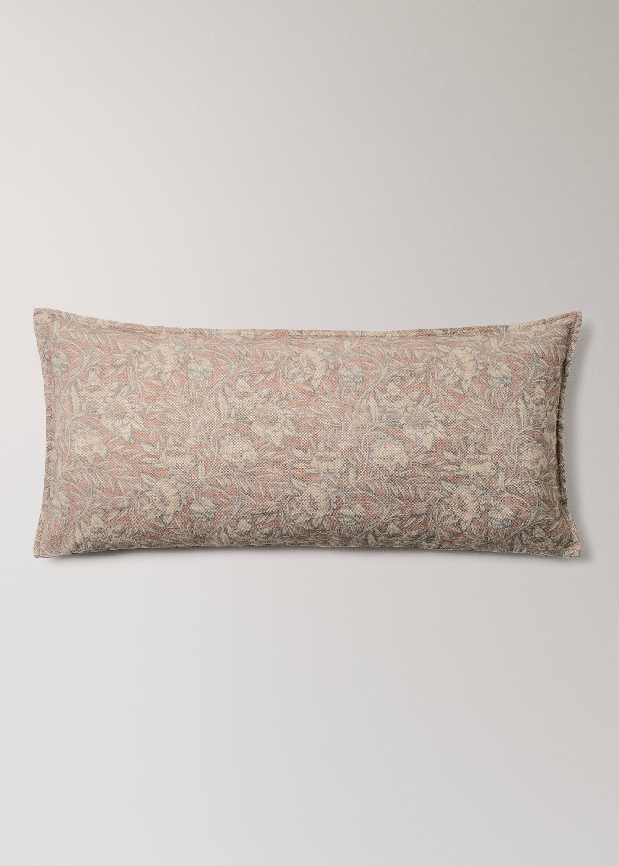 Housse de coussin en coton et lin imprimé fleuri 40x90 cm - Article sans modèle