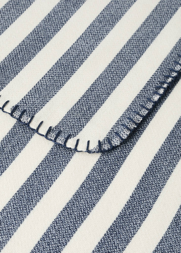 Striped throw 70 x 100 cm — Navy