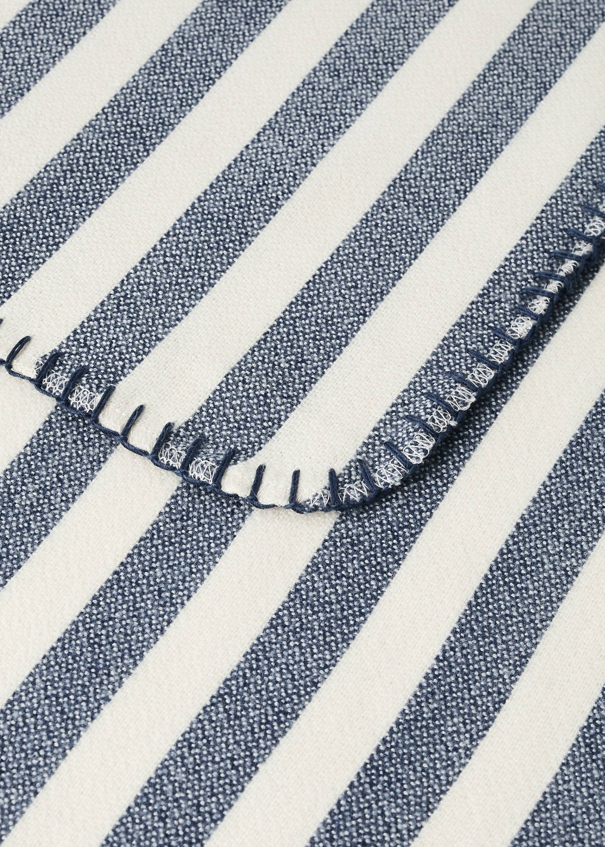 Striped throw 70 x 100 cm — Navy