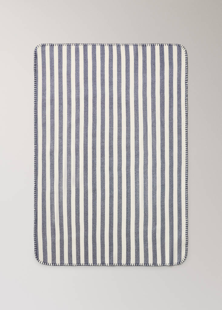 Striped throw 70 x 100 cm — Navy