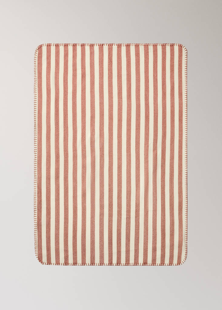 Striped throw 70 x 100 cm — Russet