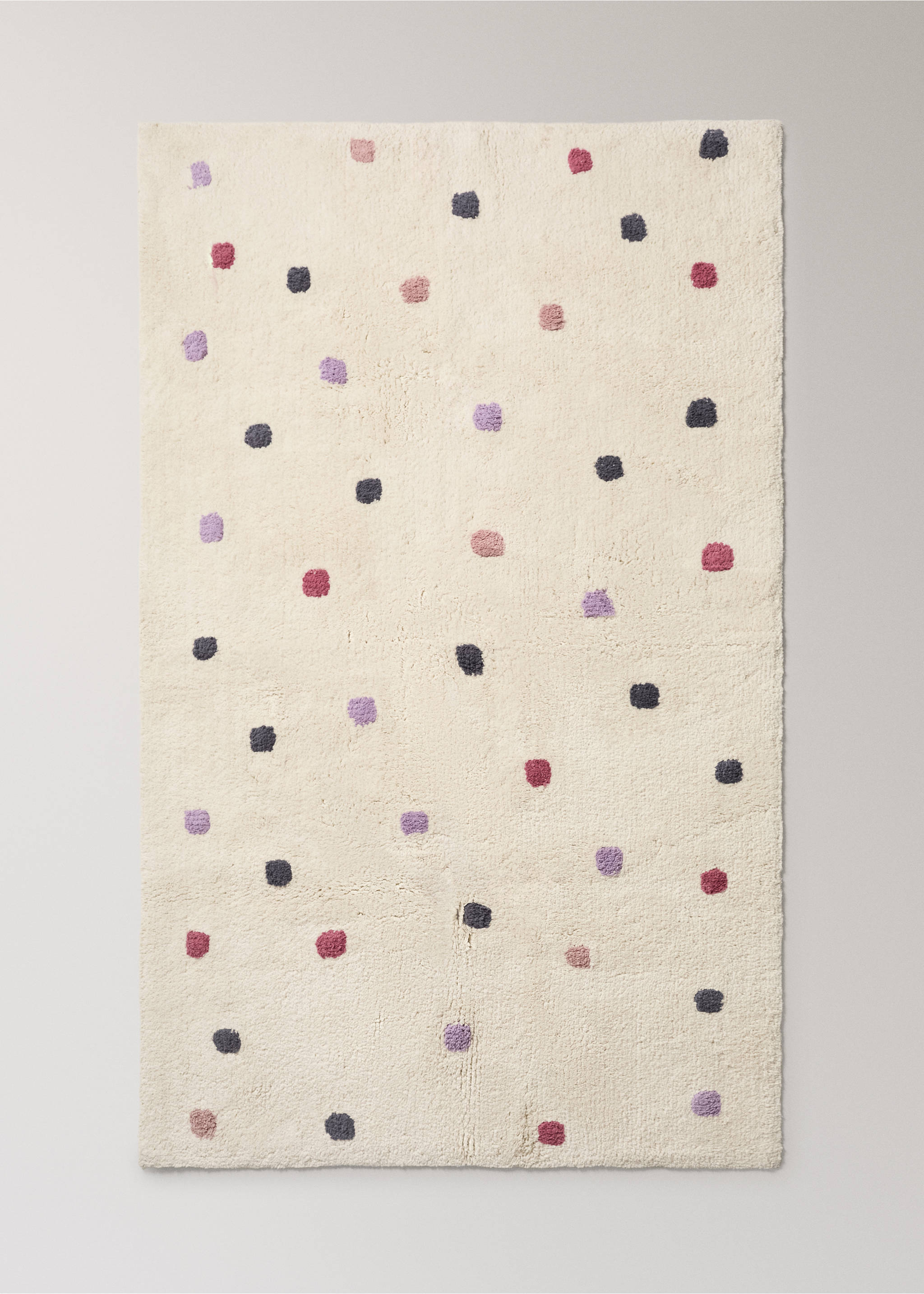 100% cotton tufted polka dot rug - Article without model, Light/Pastel Purple. Ref: 37011492-00.