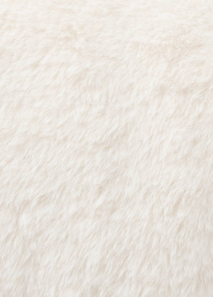 Faux fur cushion cover 30x40 cm — Ivory White