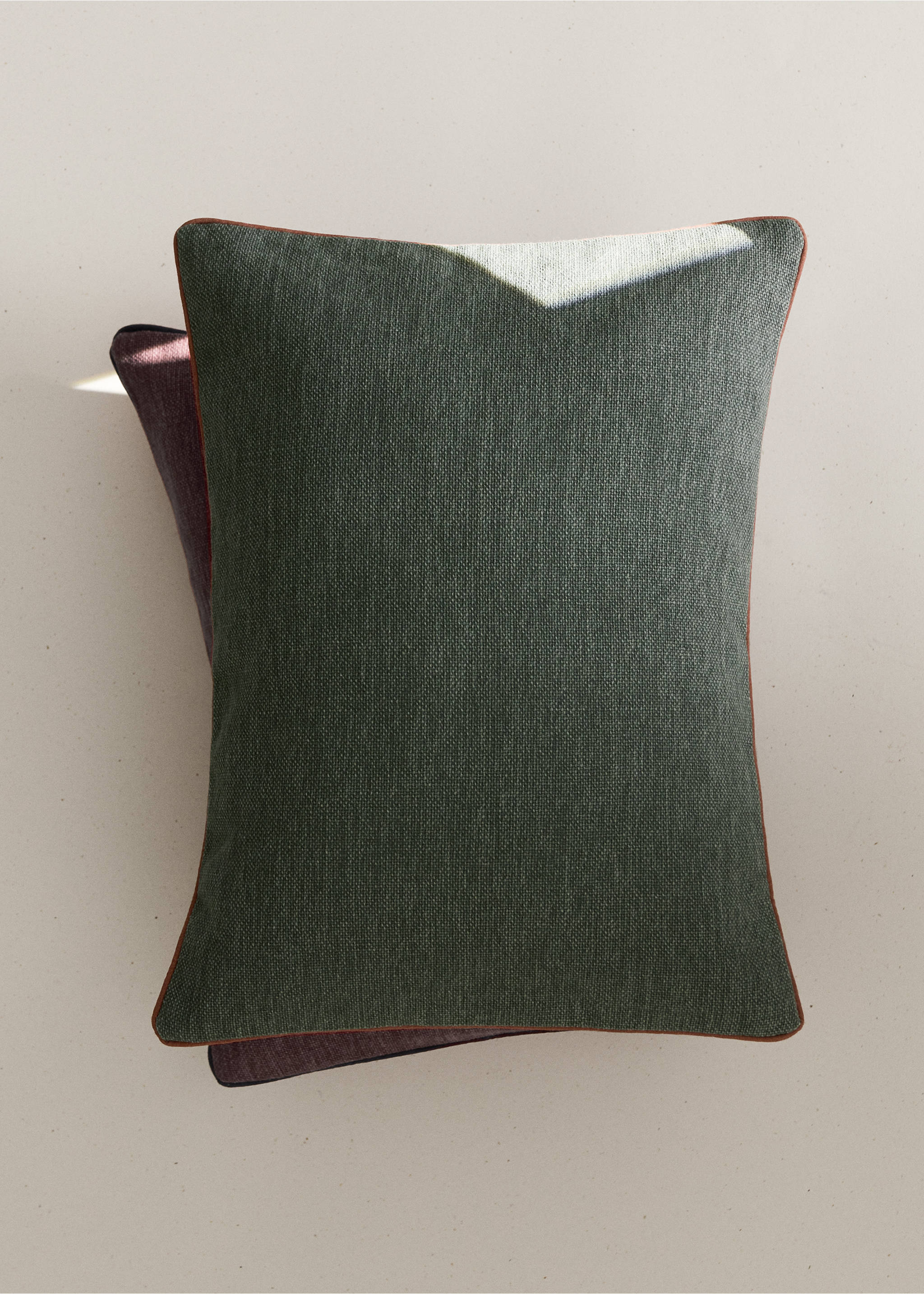 Piped cushion cover 30x40cm - General plane, Forest Green. Ref: 37011496-00.