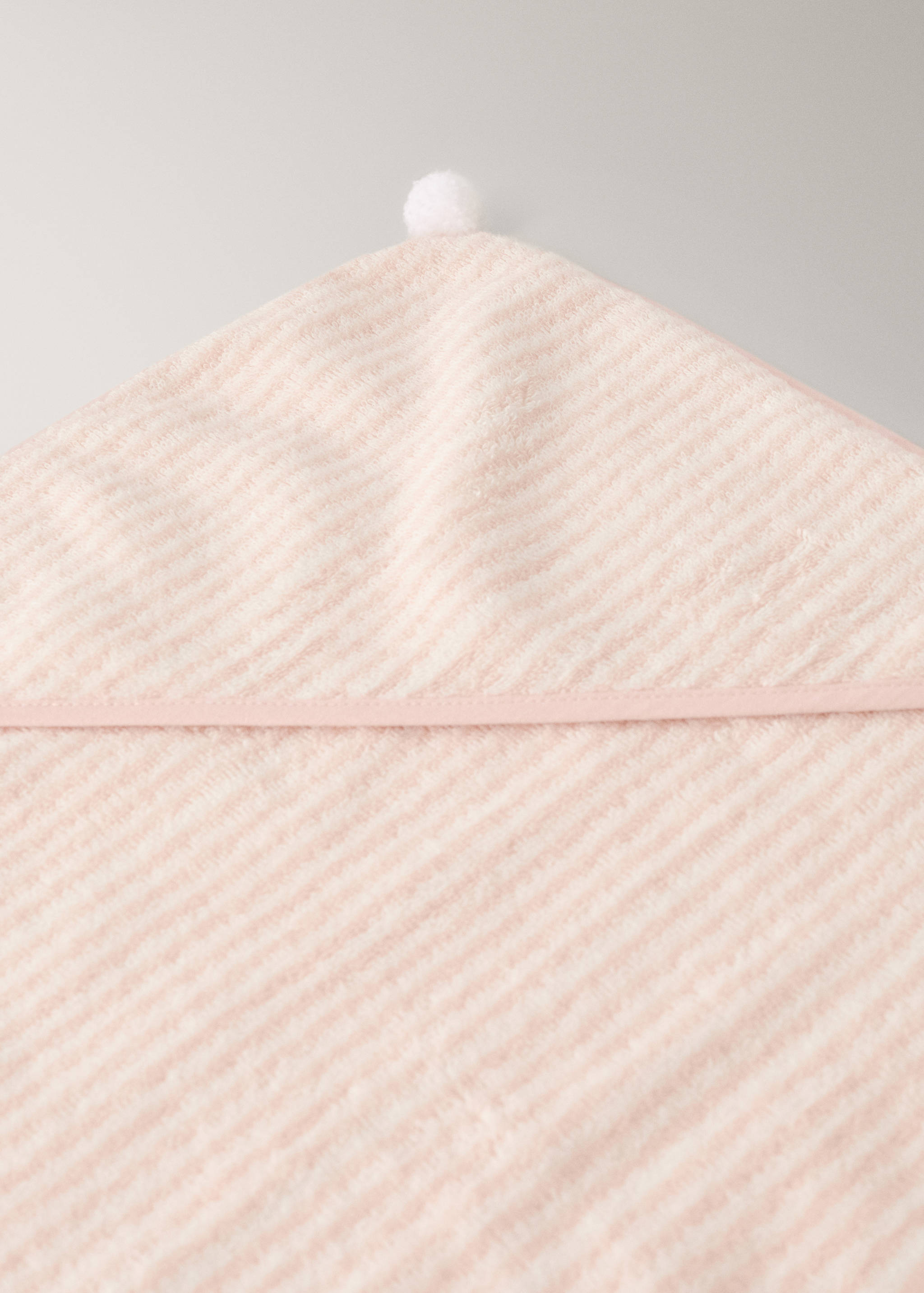 Striped cotton bath cape - Detaljer om artikeln 1