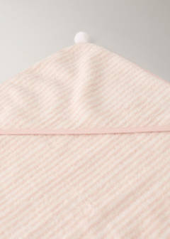 Striped cotton bath cape — Nude 2