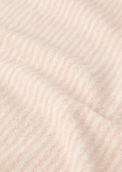 Striped cotton bath cape — Nude 3
