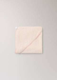 Striped cotton bath cape — Nude 4