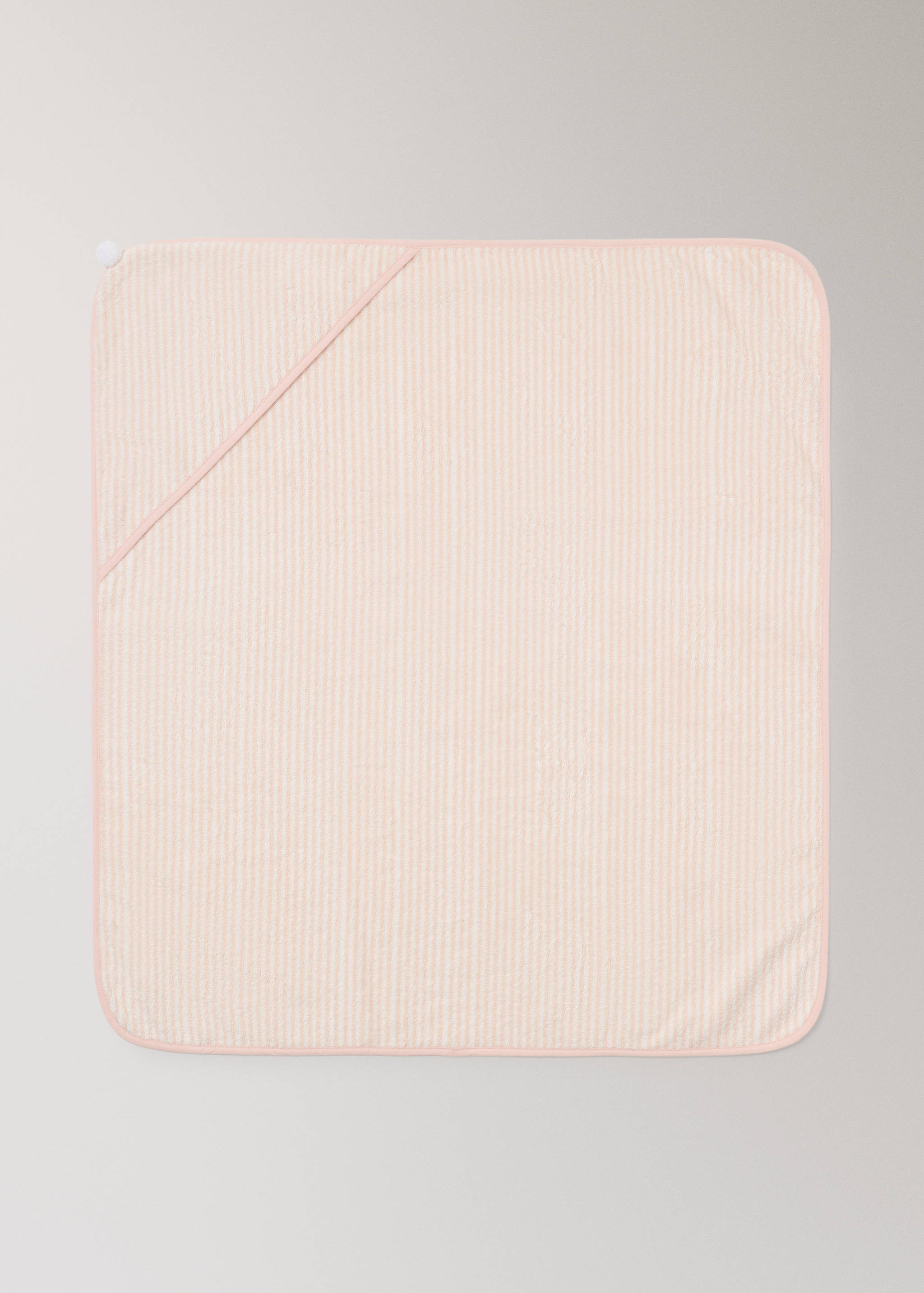 Striped cotton bath cape - Artikel utan modell