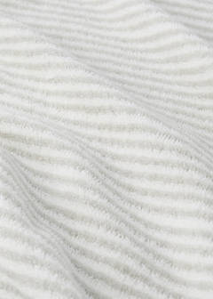 Striped cotton bath cape — Grey 3