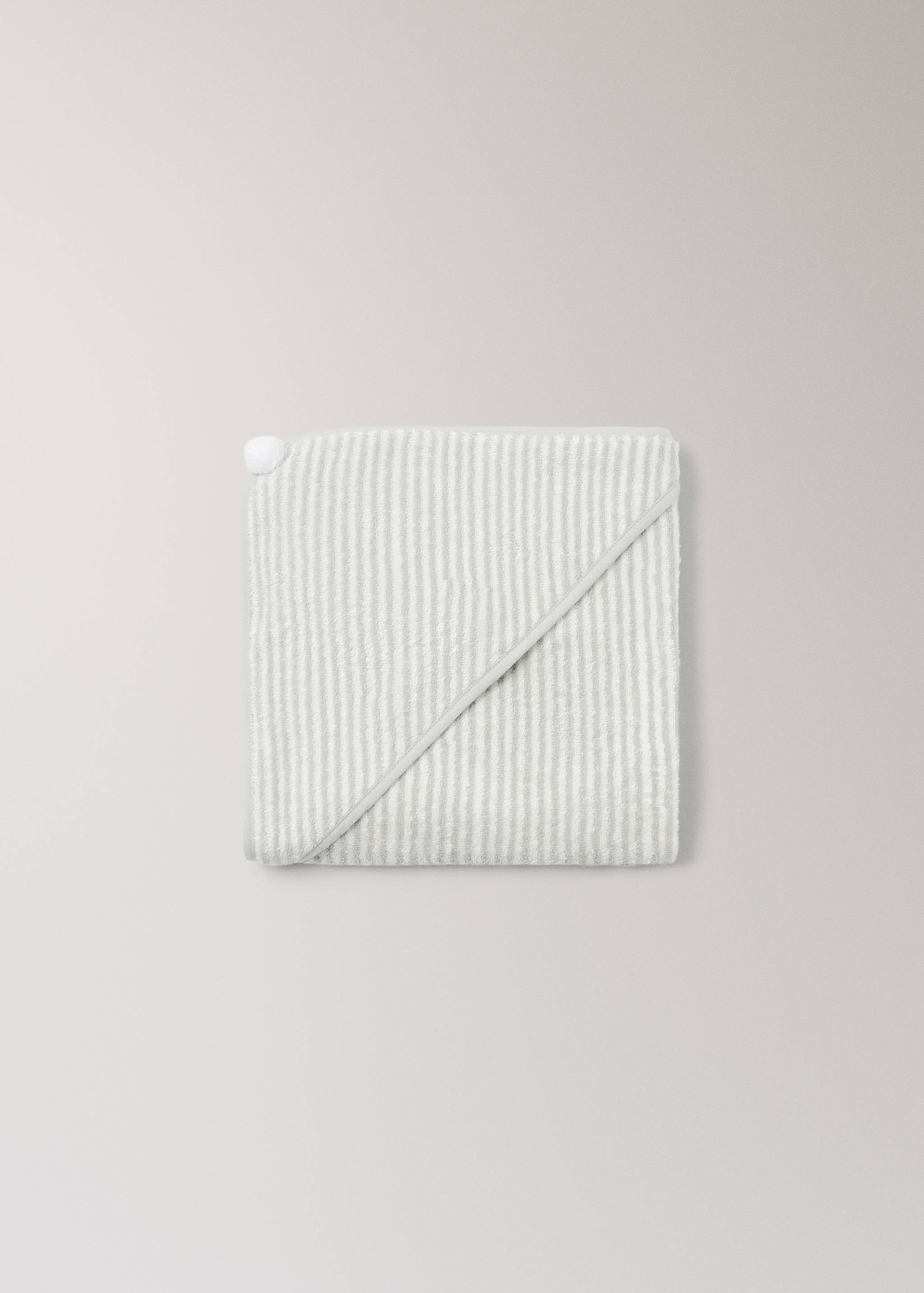 Striped cotton bath cape - Detaljer om artikeln 3