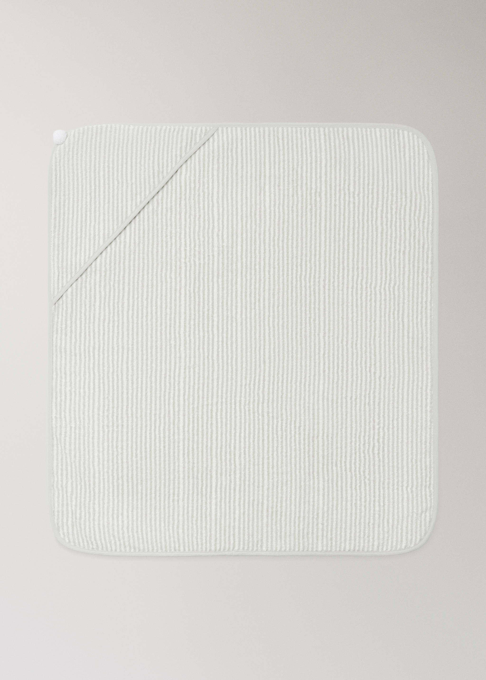 Striped cotton bath cape - Artikel utan modell