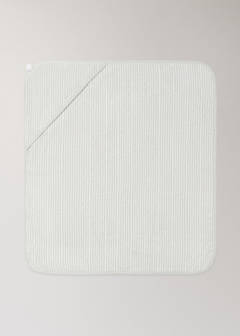 Striped cotton bath cape — Grey 5