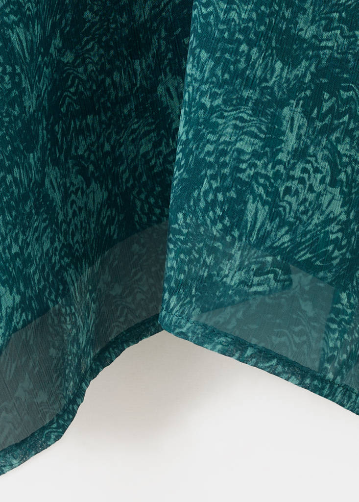 Printed strap top — Petrol Blue