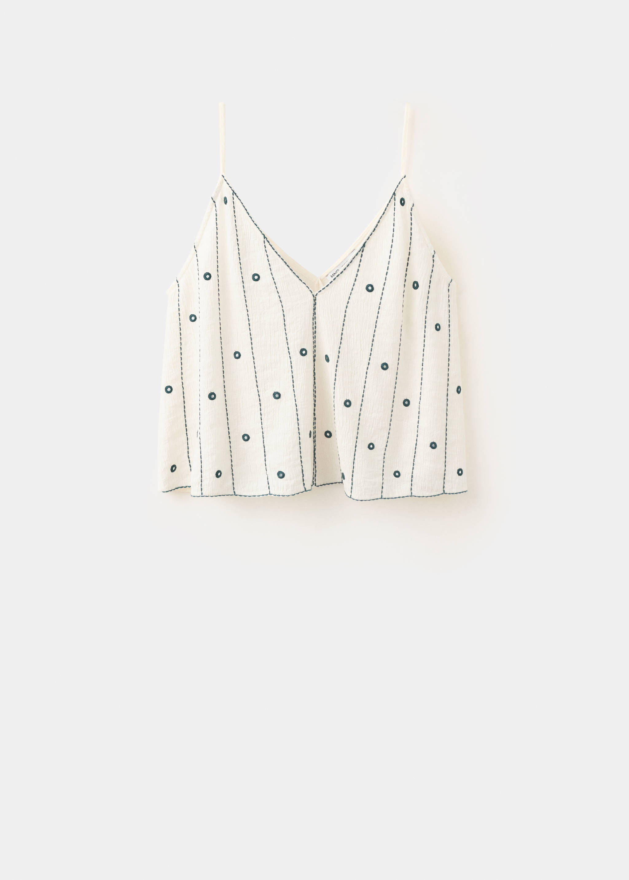 Embroidered detail strappy top - Article without model