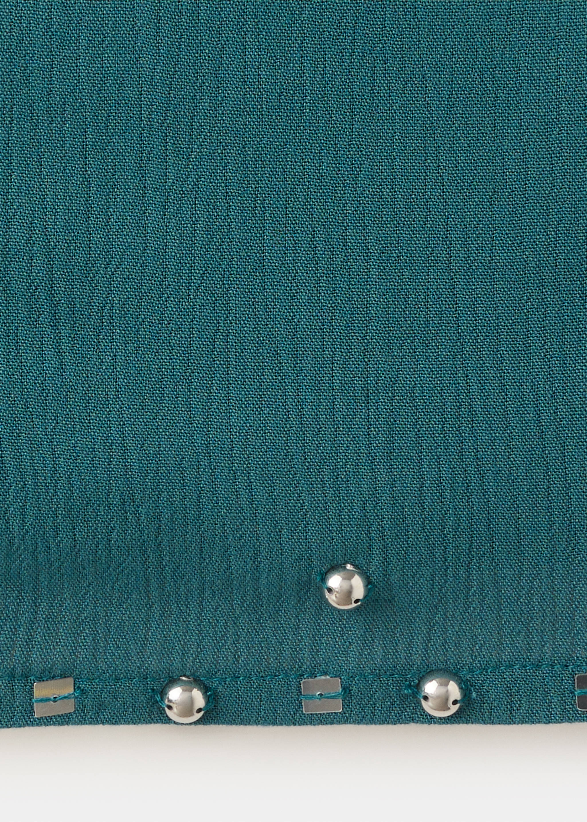 Top asimétrico abalorios - Detalle del artículo 0, Azul petróleo. Ref: 37011513-00.