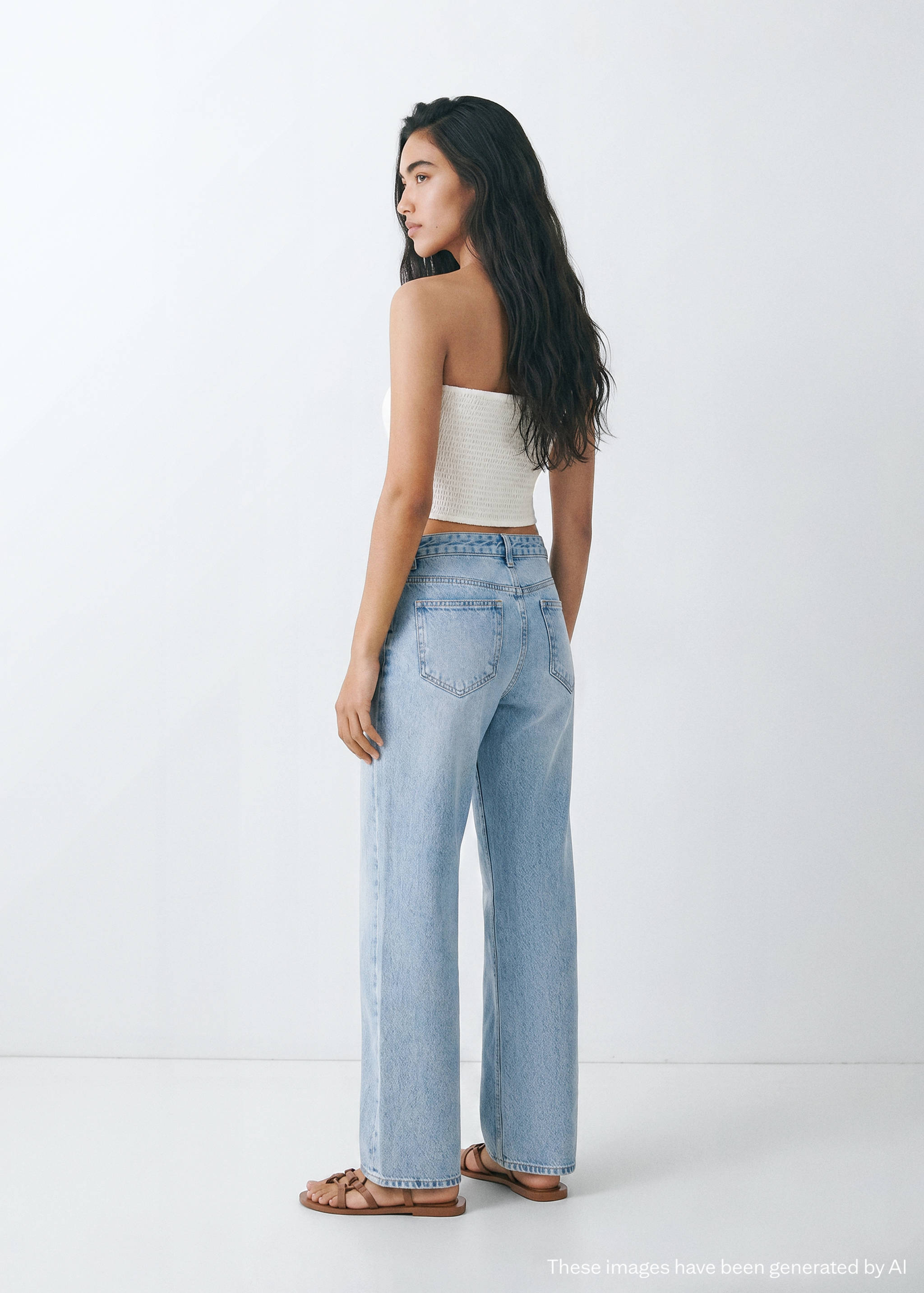 Bandeau top with bead detail - Reverse of the article