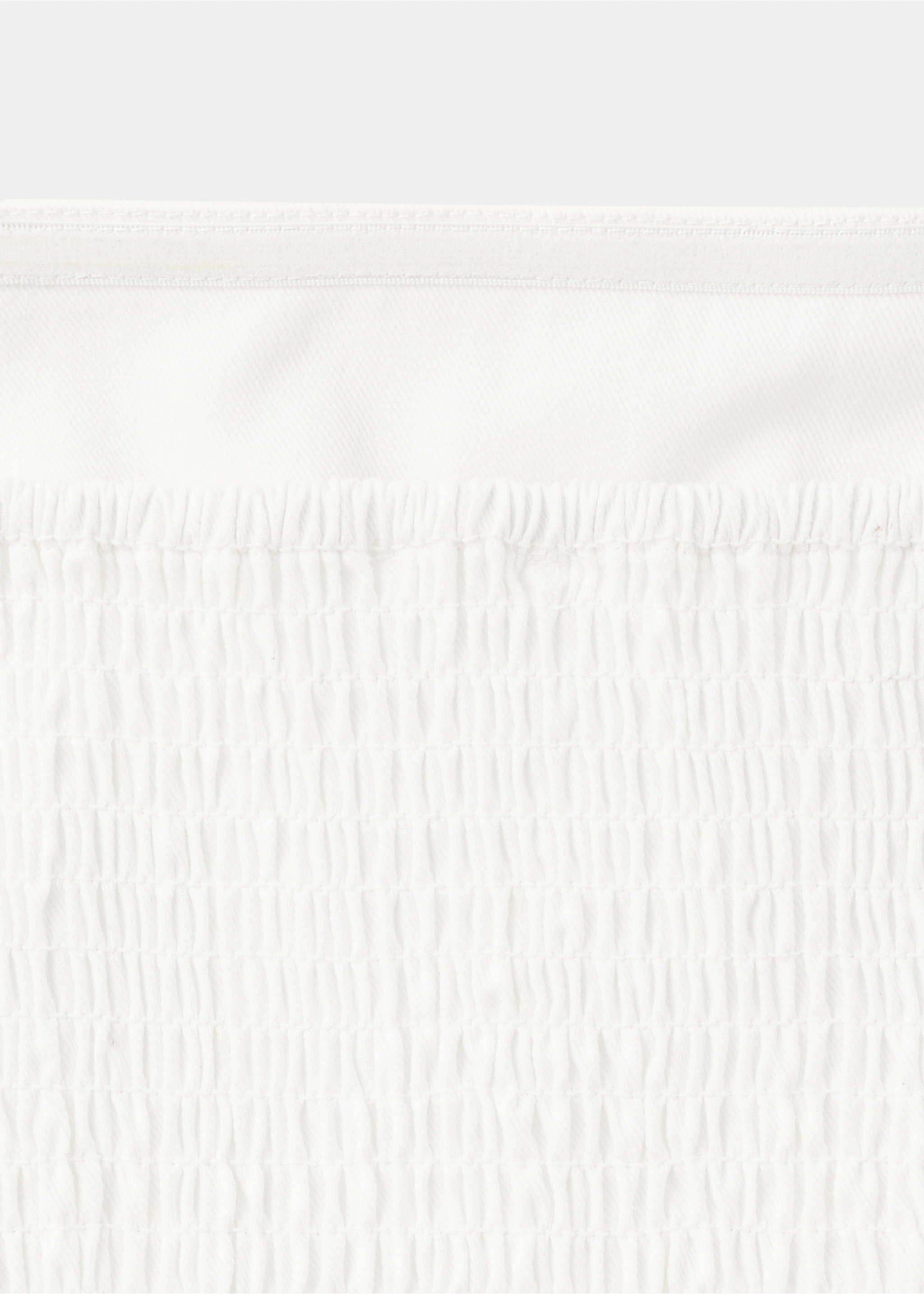 Bandeau top with bead detail - Details of the article 0, Off White. Ref: 37011515-00.