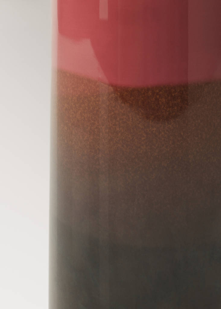 Medium two-tone earthenware vase — Fuchsia