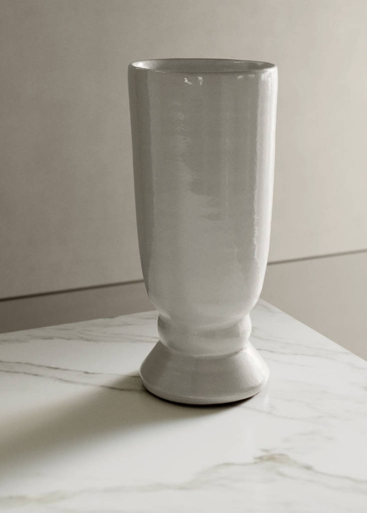 Tall terracotta vase — Ecru