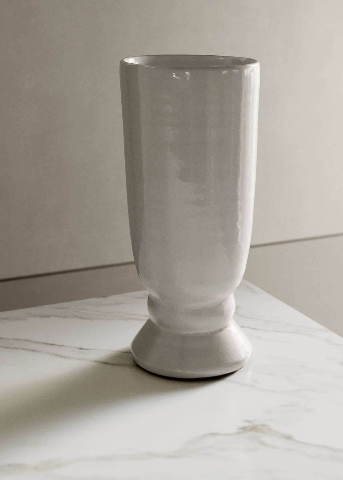 Tall terracotta vase — Ecru